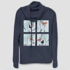 Women's Disney Olaf Cowl Neck Long Sleeve T-shirt (juniors') - Navy Xs, Women's, Blue
