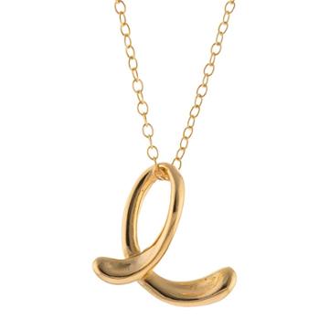 Athra Nj, Inc. Gold Plated Letter E Pendant - Gold