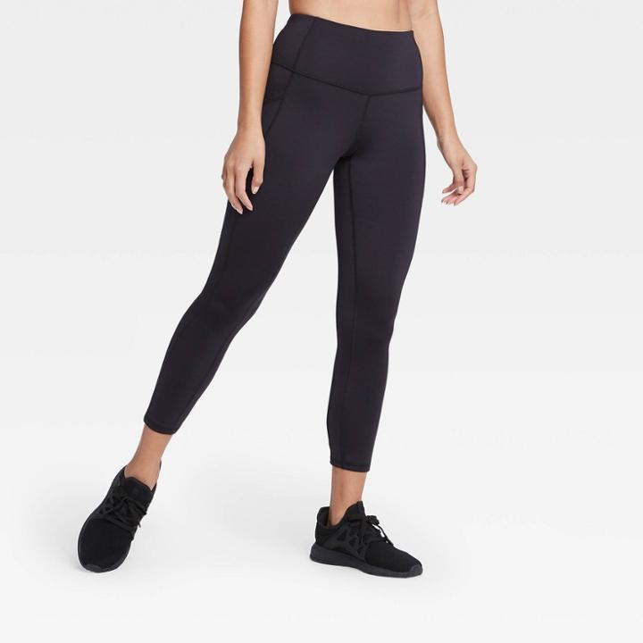 Women's Sculpted Mid-rise 7/8 Leggings 24 - All In Motion Black S, Women's,
