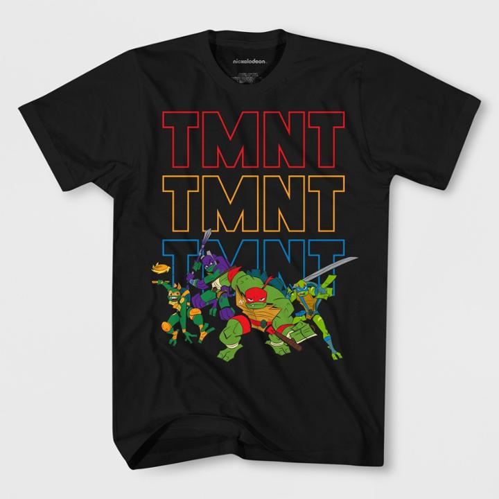 Nickelodeon Boys' Teenage Mutant Ninja Turtles Short Sleeve T-shirt - Black