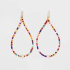 Seed Bead And Freshwater Pearl Drop Earrings - Wild Fable , White