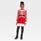 Well Worn Girls' Mrs. Clause Sweater Dress - Red