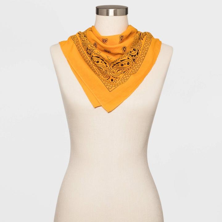 Women's Bandana Scarf - Wild Fable - Orange One Size, Women's, Yellow