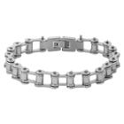 West Coast Jewelry Men's Crucible Stainless Steel Bicycle Style Link Chain Bracelet,
