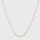 Enamel With Beaded Necklace - A New Day Gold, Women's