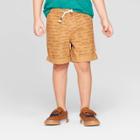Toddler Boys' Printed Pull-on Shorts - Cat & Jack Brown