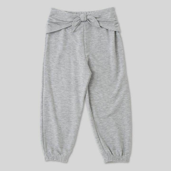 Toddler Girls' Afton Street Tie Waist Jogger - Heather Grey