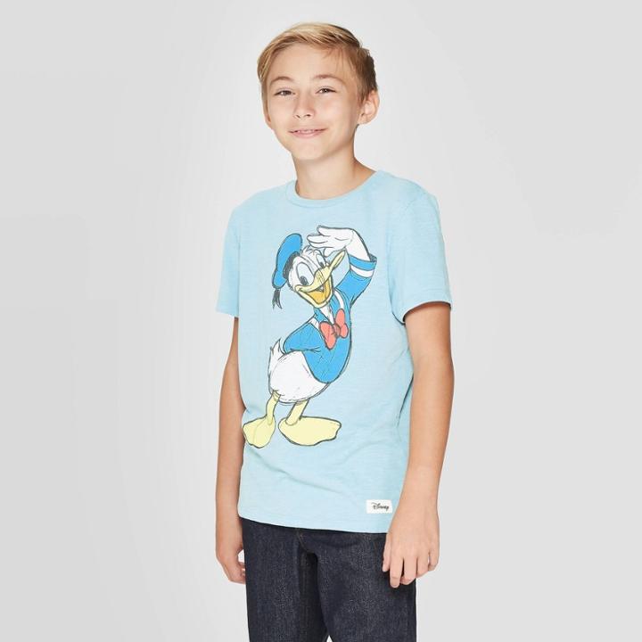Petiteboys' Disney Donald Sketch Short Sleeve T-shirt - Light Blue L, Boy's,