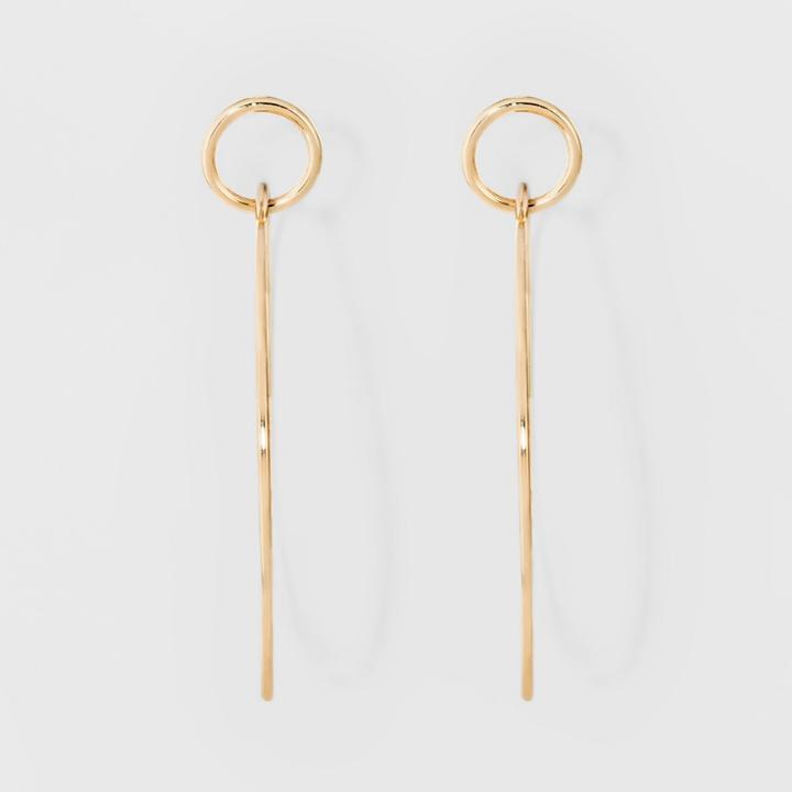 Small Open Circle Post Top Hoop Earrings - A New Day Gold