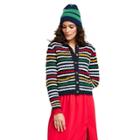 Women's Textured Striped Cardigan Sweater - La Ligne X Target Navy/red/yellow Xxs