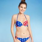 Juniors' Reversible Triangle Bikini Top - Xhilaration Stars And Stripes Xs, Blue/red/white