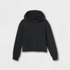 Kids' Fleece Raw Edge Hoodie - Art Class Black