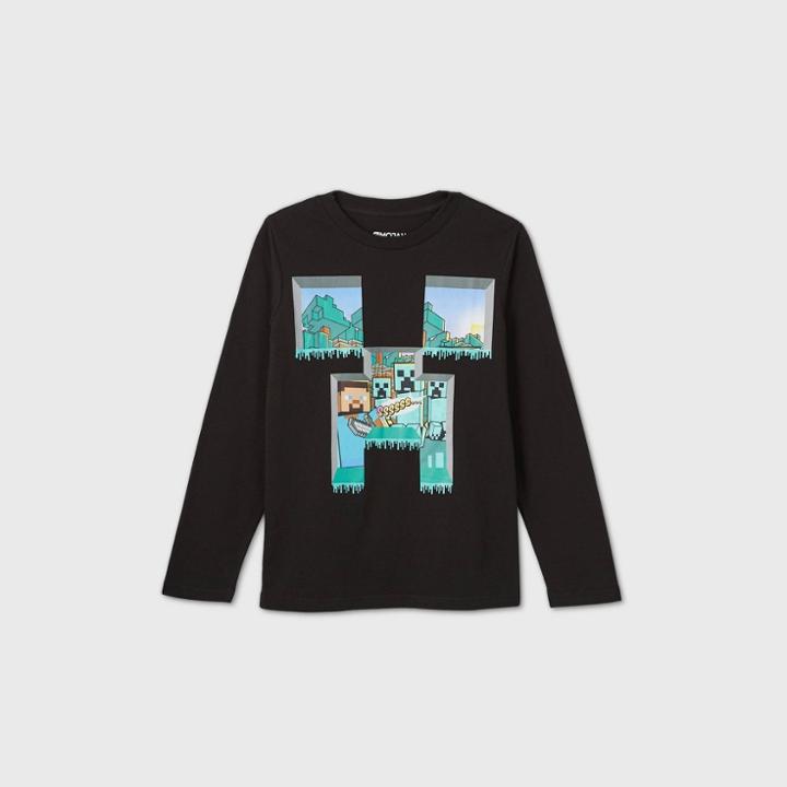 Boys' Minecraft Graphic T-shirt - Black