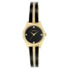 Armitron Ladies' Bangle Watch - Black Enamel, Gold