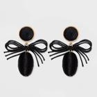 Sugarfix By Baublebar Threaded Bow Drop Earrings - Black