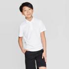 Boys' Short Sleeve Performance Uniform Polo Shirt - Cat & Jack True White