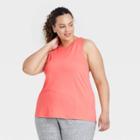 Women's Plus Size Essential Racerback Tank Top - All In Motion Rose Pink