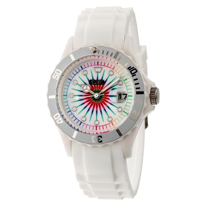 Women's Crayo Shrine Silicone Strap Watch-white, White