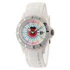 Women's Crayo Shrine Silicone Strap Watch-white, White