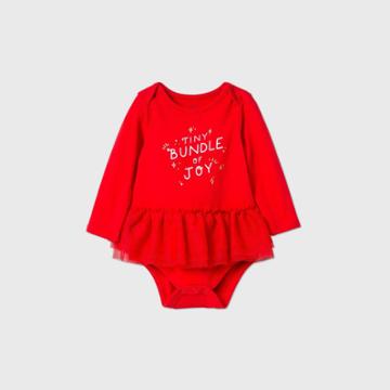 Baby Girls' 'tiny Bundle Of Joy' Tutu Dress - Cat & Jack Red Newborn
