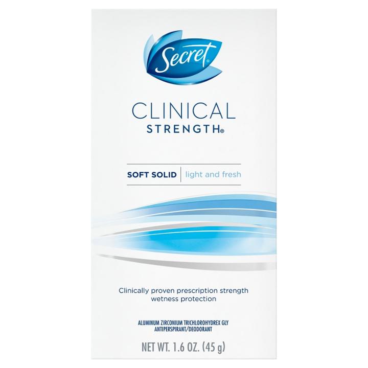 Secret Clinical Strength Light And Fresh Soft Solid Antiperspirant And Deodorant