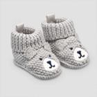 Baby Boys' Knitted Bear Slipper - Just One You Made By Carter's Gray Newborn, Boy's