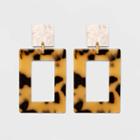 Sugarfix By Baublebar Two-tone Clear Acrylic Hoop Earrings - Tortoise, Women's