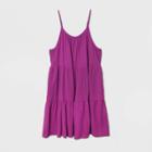 Women's Tiered Tank Dress - Universal Thread Pink