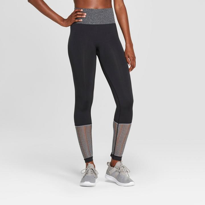 Women's Seamless Mesh Mid-rise Capri Leggings 23 - C9 Champion Black