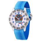Disney Boys' Marvel Guardians Of The Galaxy Vol. 2 Star-lord/groot And Rocket Raccoon Clear Plastic Watch - Blue