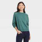 Women's Crewneck Light Weight Pullover Sweater - A New Day Teal