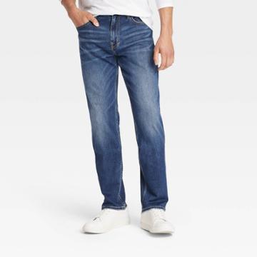 Men's Straight Fit Jeans - Goodfellow & Co Dark Blue Wash