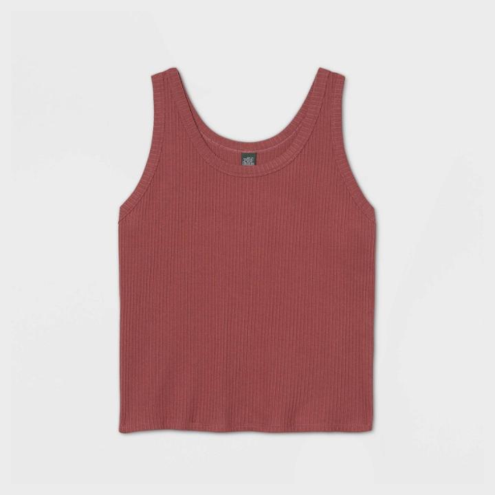 Women's Rib-knit Tank Top - Wild Fable Cinnamon