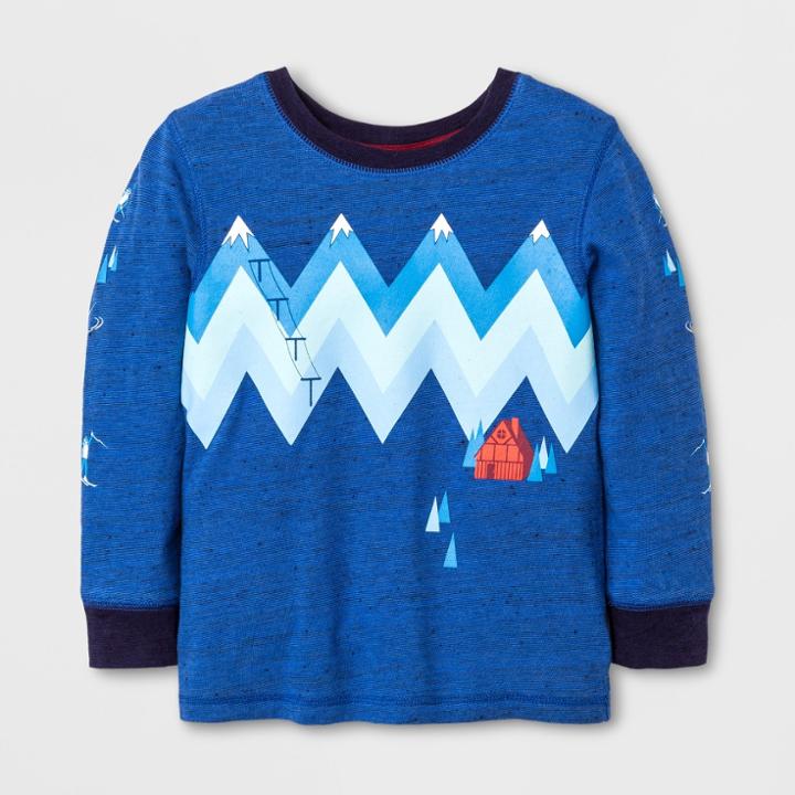 Toddler Boys' Long Sleeve T-shirt - Cat & Jack Blue