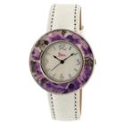 Women's Boum Bouquet Watch With Mother-of-pearl Dial And Unique Patterned Bezel-white, White