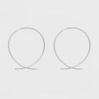Silver Plated Open Wire Hoop Earrings - A New Day