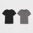 Toddler Boys' 2pk Short Sleeve T-shirt - Cat & Jack Heather Gray/dark Gray