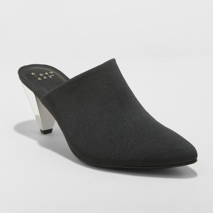 Women' S Neva Electroplated Mule Pump - A New Day Black