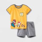 Nintendo Toddler Boys' Mario Top And Bottom Set - Yellow