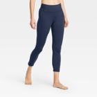 Women's Simplicity Mid-rise 7/8 Leggings 24 - All In Motion Navy Xs, Women's, Blue