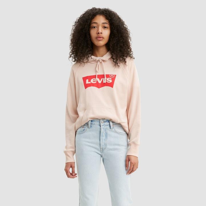 Levi's Women's Graphic Sport Hoodie Sweatshirt - Peach Blush S, Women's, Size: Small, Pink Blush