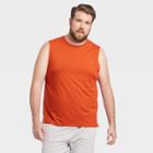 Men's Sleeveless Performance T-shirt - All In Motion Orange S, Men's,