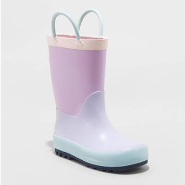 Toddler Girls' Ali Colorblock Rain Boots - Cat & Jack Purple