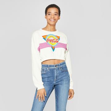 Coca-cola Women's Coca Cola Graphic Sweatshirt (juniors') - White