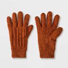 Women's Striped Essential Knit Glove With Lining And Tech - Universal Thread Orange One Size, Women's