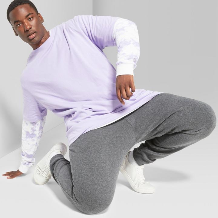 Target Men's Big & Tall Knit Drop Crotch Jogger Pants - Original Use Charcoal