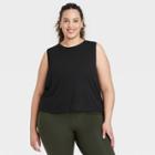 Women's Plus Size Crop Active Tank Top - All In Motion Black