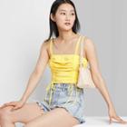 Women's Ruched Front Tiny Tank Top - Wild Fable Golden Haze