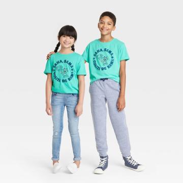 No Brand Latino Heritage Month Kids' Gender Inclusive Sana Sana Short Sleeve Round Neck T-shirt - Green Animal Icon