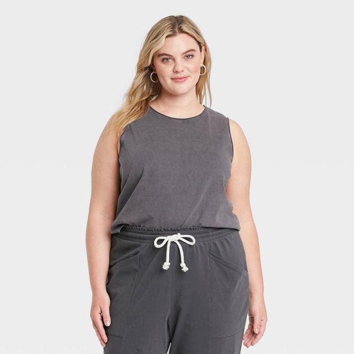 Women's Plus Size Tank Top - Universal Thread Charcoal Gray